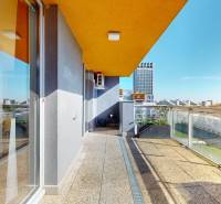 Balkon v 3-pokojovém bytě s výhledem na Staré grunty, Karlova Ves, Bratislava.
