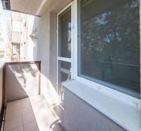 Balkon v 3-pokojovém bytě s výhledem na zeleň v Nových Zámcích, Nábrežní ulici.