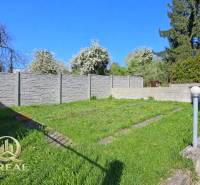 Zahrada u domu s trávníkem, moderním plotem a svítidly na Boskovičově ulici v Bratislavě.