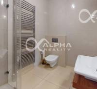 Koupelna v 2-pokojovém bytě s WC, sprchou a moderními sanitárními zařízeními.