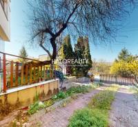 Rodinný dům v Rimavské Sobotě s dvorem, stromy a dlážděným chodníkem.