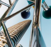 Výstavba bytů na Pribinově ulici v Bratislavě - Ružinově, moderní architektura.