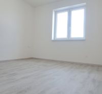 Pokoj s oknem a podlahou s dřevěným dekorem v rodinném domě.