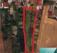 Letecký pohled na pozemek na Jelce - Vrbové v Galantě určený k bydlení.