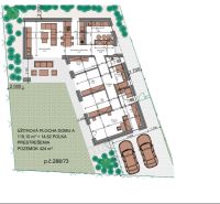 Půdorys Rodinného domu s rozlohou 119,10 m² na pozemku 424 m².