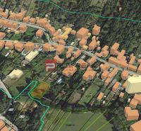 3D mapa Pozemků - bydlení v Borince, zobrazuje ulice a okolní budovy Borinky.