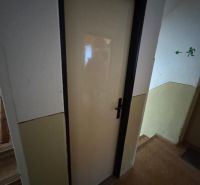 Vchodové dveře v bytové chodbě 1-pokojového bytu.