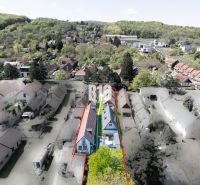 Letecký pohled na domy a pozemky - bydlení, Jadranská, Bratislava IV.