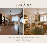 Přeměna obývacího pokoje na dětský pokoj s podlahou s dřevěným dekorem v rodinném domě.