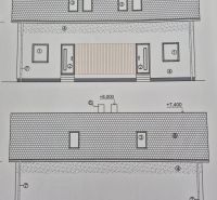 Projekt rodinného domu v Sasinkově na ulici Sasinkovo s jednoduchou střešní konstrukcí.