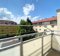 Výhled z balkonu 2-pokojového bytu na Alešově nábřeží, Košice - městská část Staré Město.