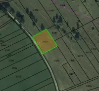 Satelitní mapa pozemků v oblasti Staré Ľubovně, kategorie Zvláštních nemovitostí.