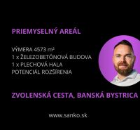 Průmyslový areál na Zvolenské cestě v Banské Bystrici s rozšiřitelným potenciálem.