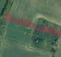 Katastrální mapa pozemků u Liptovského Trnovce zobrazuje různé hranice zvláštních nemovitostí.