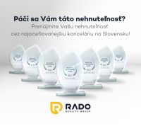 Ocenění realitní kanceláře RADO Reality Group za roky 2018–2023.