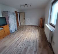 Pokoj v rodinném domě s televizí a podlahou s dřevěným dekorem.