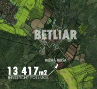 Mapa investičního pozemku o rozloze 13 417 m² v Betliari.