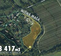 Letecký pohled na investiční rekreační pozemky u Nižné Maši, Betliar.