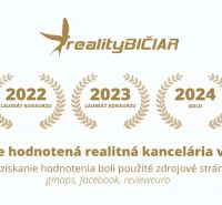Nejlépe hodnocená realitní kancelář v Trnavě, oceněná v letech 2021-2025.