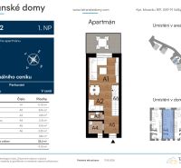 Půdorys Rekreačního apartmánu Javor 2 s dispozicí 3+kk a terasou.