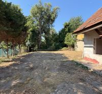Dvůr rodinného domu na Náměstí sv. Floriána v Krakovanech obklopený zelení a stromy.