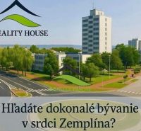 Nabídka realitní kanceláře na bydlení v centru Zemplína, s výhledem na zeleň.