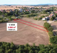 Zemědělské a lesní pozemky v obci Podhájska, o rozloze 2 084 m².
