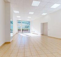 Světlý obchodní prostor se světlou podlahou a velkými okny umožňujícími přísun denního světla.