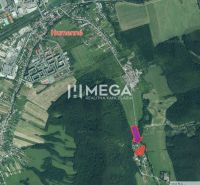 Letecký pohled na Pozemky - komerční v Ptičie, část Podskalka blízko Humenného.