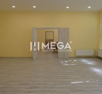 Interiér obchodních prostor se světlými stěnami a podlahou s dřevěným dekorem.