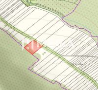 Mapa parcel v oblasti Jasenova na ulici Jasenov s vyznačenou zvláštní nemovitostí.