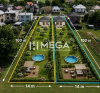 Vizualizace pozemků na bydlení v Jasenově s bazénem a relaxační zónou.