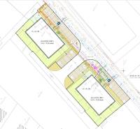predaj, pozemky pre radové rodinné domy-CENTRO Čierna Voda - plán bytových domov