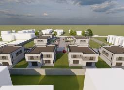 Nové domy na Triblavinské ulici v Chorvatském Grobu se 4pokojovými byty a zahradami.