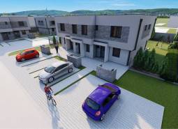 Vizualizace souboru 4pokojových bytů na Triblavinské ulici v Chorvatském Grobu s parkováním.