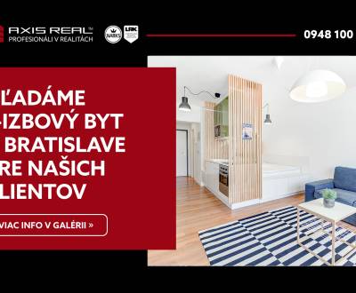Hľadáme pre našich klientov 1-izbový byt v Bratislave I.