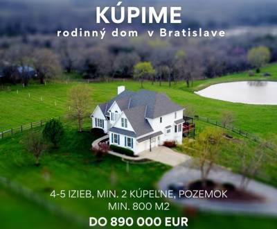 Hľadáme na kúpu rodinný dom v Bratislave