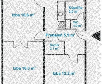 3-izb. byt, Exnárova, Ružinov, pôvodný stav