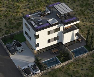 CHORVATSKO - Apartmán se strešnou terasou - MANDRE, ostrov Pag