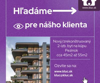 Hledáme Byt 1+1, Byt 1+1, Pezinok, Slovensko