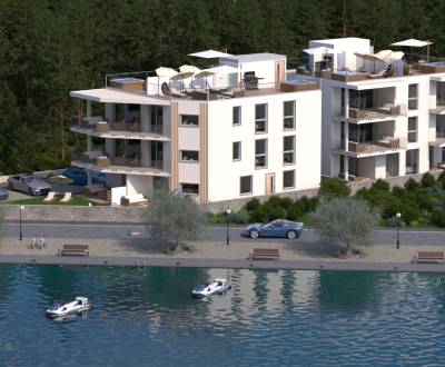 CHORVATSKO - Nové apartmány 3 m od moře - ostrov VIR, Zadar