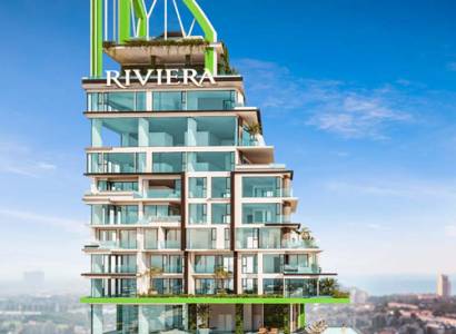 Výstavba bytů ve městě Pattaya s moderním architektonickým designem a panoramatickým výhledem.