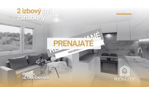 Pronájem Byt 2+1, Byt 2+1, Ďumbierska, Prešov, Slovensko