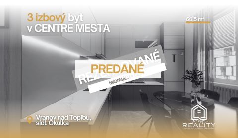 Prodej Byt 3+1, Byt 3+1, Vranov nad Topľou, Slovensko