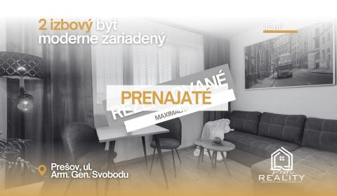 Pronájem Byt 2+1, Byt 2+1, Prešov, Slovensko
