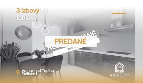 Prodej Byt 3+1, Byt 3+1, Sidlisko I., Vranov nad Topľou, Slovensko