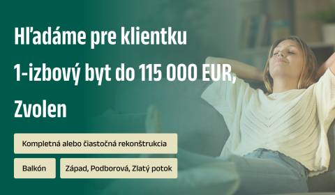 Hledáme Byt 1+1, Byt 1+1, Zvolen, Slovensko