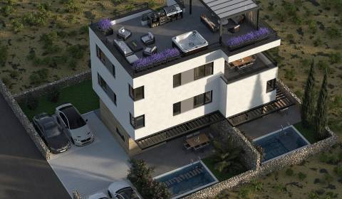 CHORVATSKO - Apartmán se strešnou terasou - MANDRE, ostrov Pag