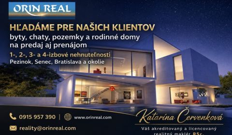 Hledáme Rodinný dům, Rodinný dům, Štefánika, Senec, Slovensko