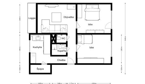 Prostorný 3+1 byt v Piešťanech s možností rekonstrukce